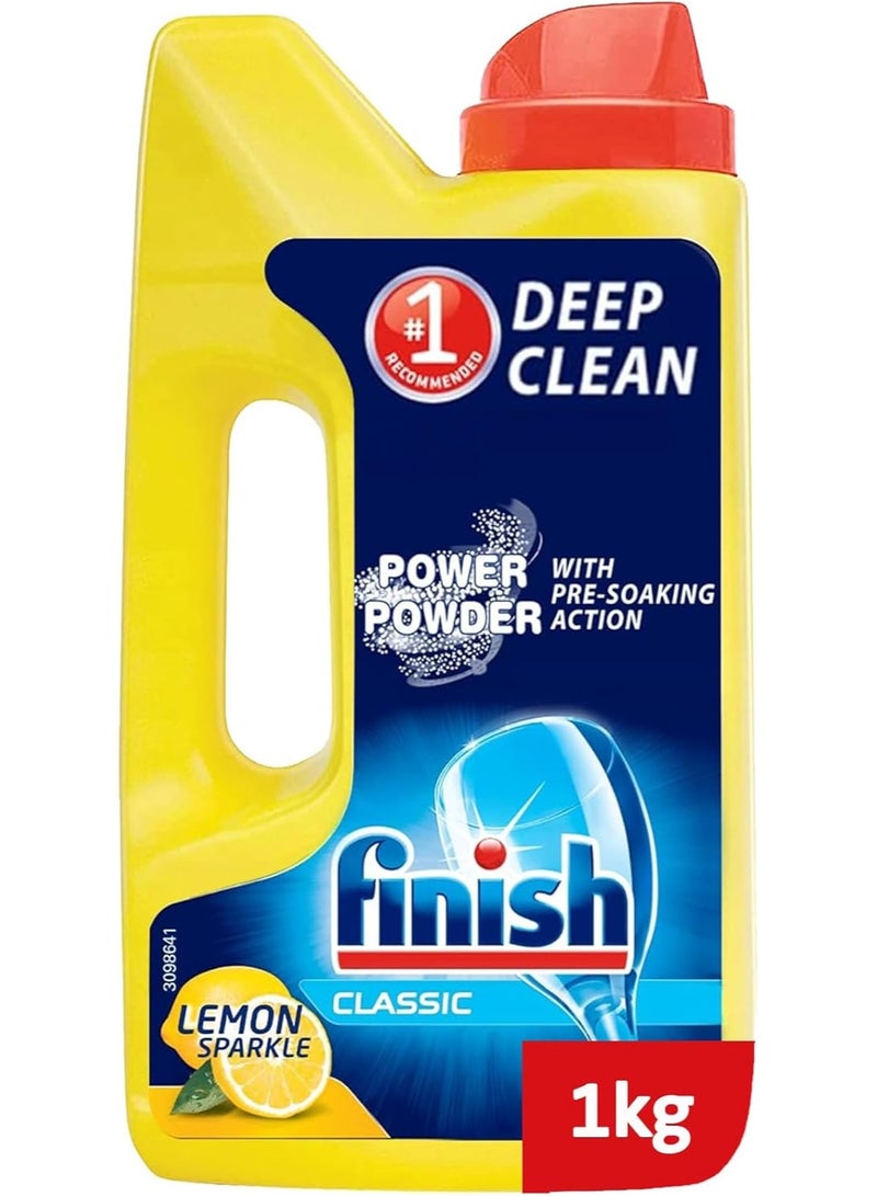 فنيش مسحوق فينيش كلاسيك لغسالات الأطباق - تنظيف عميق بقوة البودرة ورائحة الليمون المنعشة - 1 كجم - Image 1