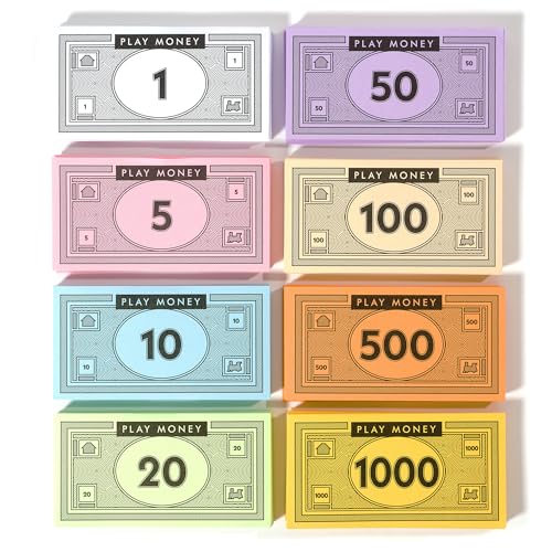 Apostrophe Games أوبولي بلاي موني 520 قطعة نقود مزيفة لألعاب الطاولة 65 من كل فئة في 8 فئات 1 5 10 20 50 100 500 1000 حزم إعادة تعبئة كاشير للعب التظاهر - Image 1