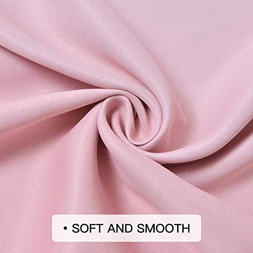 COSVIYA Grommet Ombre Room Darkening Curtains 63 inches Length for Kids/Girls Bedroom, Polyester Light Blocking Pink and Grey Gradient Window Drapes/Curtains for Living Room,2 Panels, 52x63 inches - Image 5