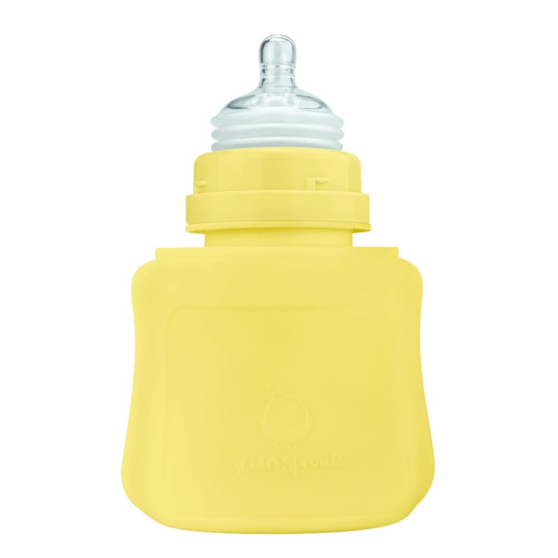 Green Sprouts Sprout Ware Baby Pocket Made from Silicone and Plants (5 oz.), Non-Toxic Silicone Plant-Based Plastic Baby Pocket Without BPA, BPS, BPF, Yellow - Image 1