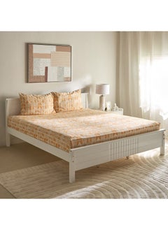 Home Box Matrix 3-Piece Coral King Flat Sheet Set 240 x 240 cm  - Image 1