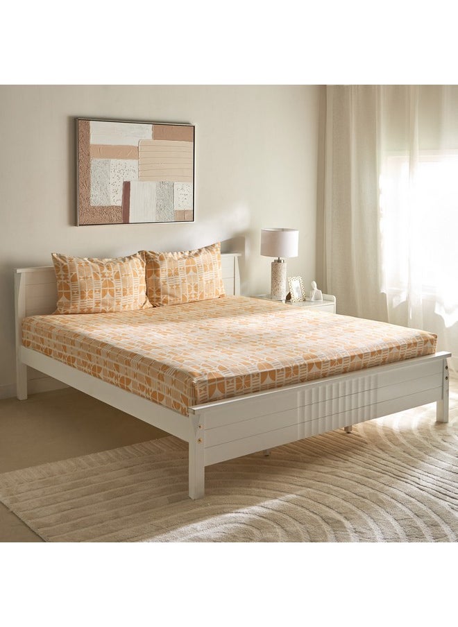 Home Box Matrix 3-Piece Coral King Flat Sheet Set 240 x 240 cm  - Image 1