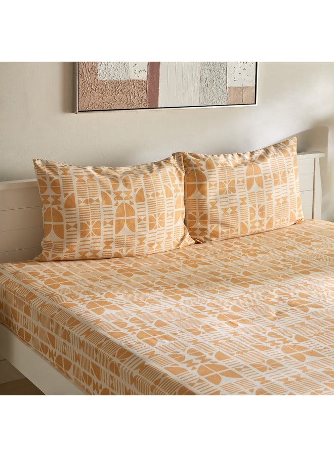 Home Box Matrix 3-Piece Coral King Flat Sheet Set 240 x 240 cm  - Image 2
