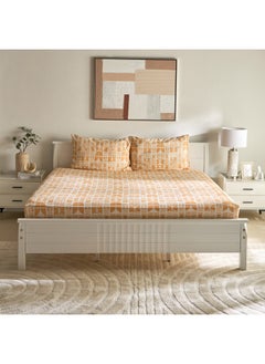 Home Box Matrix 3-Piece Coral King Flat Sheet Set 240 x 240 cm  - Image 3