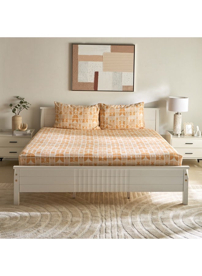 Home Box Matrix 3-Piece Coral King Flat Sheet Set 240 x 240 cm  - Image 3