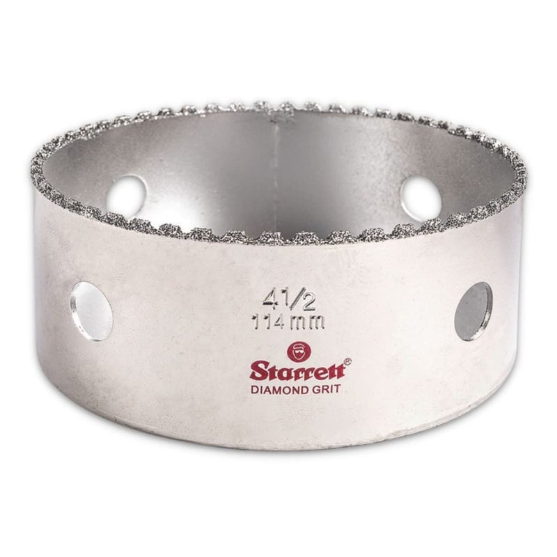Starrett Diamond Grit Hole Saw Ideal for Drilling Small Diameter Holes 412 Diameter 158 Cutting Depth 5818 Thread Size XA2XA10 Arbor Type Silver KD0412N