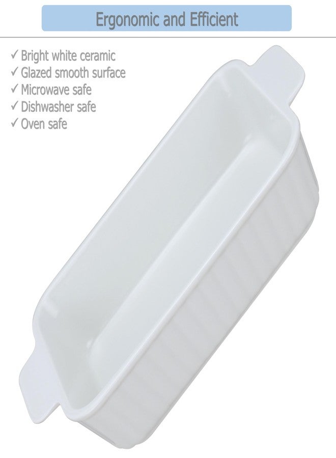 EIKS Ceramic Baking Dish with Handles and Silicone Mat for Serving Baking and Steaming Lasagna Noodle Meat Rice Pasta Bread Casseroles Meal (White, 12-inch) - Image 5