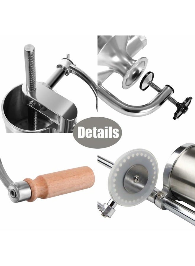 Meao Sausage Filler Stuffer Home Made Machine - Stainless Steel Vertical Sausage Maker with Suction Base and Manual Crank for Household Use or Commercial - Capacity 2.5 LBS #1 - Image 4