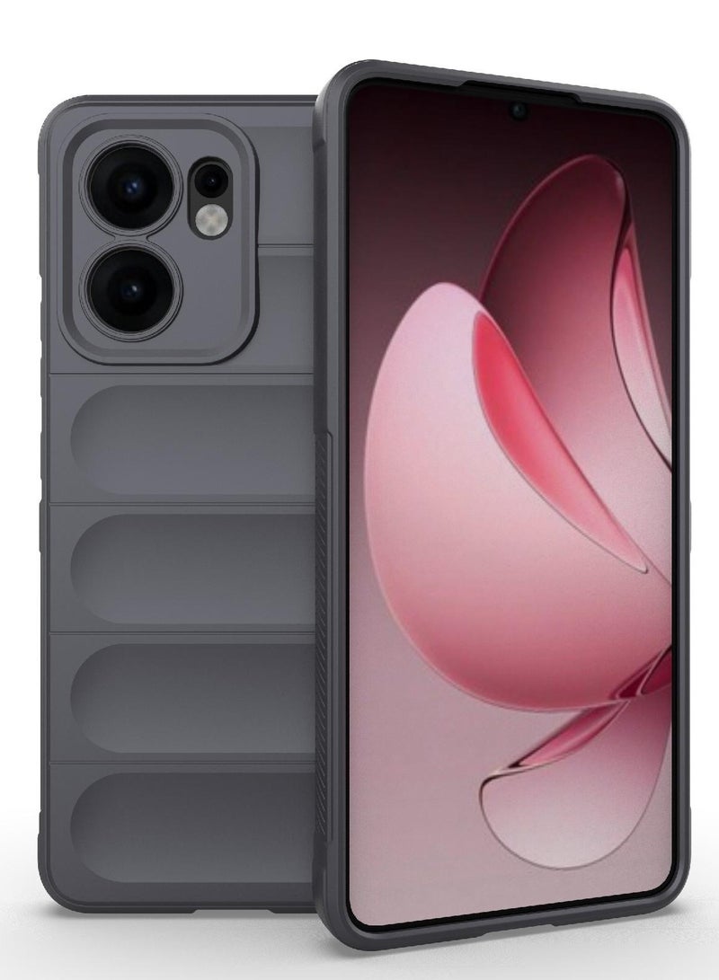 Phone case cover Magic Shield TPU + Silicone Shockproof Phone Case For  Oppo Reno 13F (Dark Grey) - Image 1