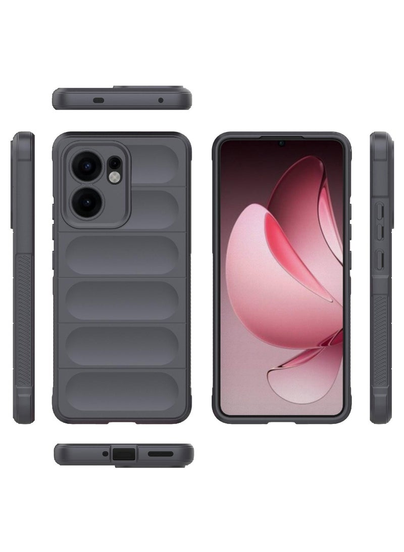 Phone case cover Magic Shield TPU + Silicone Shockproof Phone Case For  Oppo Reno 13F (Dark Grey) - Image 2