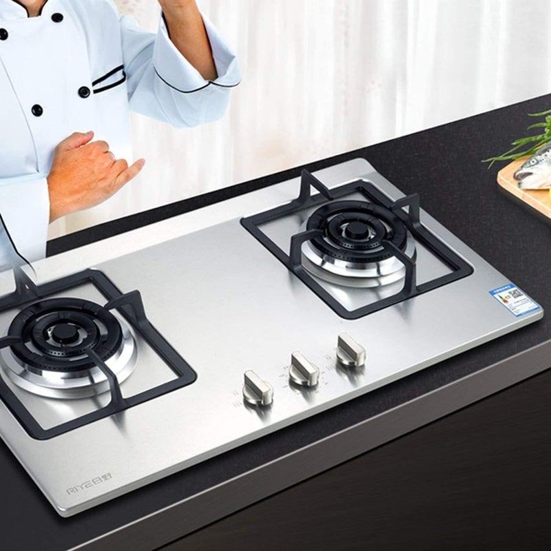 ELECDON Gas Stove Knob, 8pcs Gas Stove Control Knobs Adaptors Oven Switch Cooking Surface Control Locks, Metal Gas Stove Knobs Cooker Oven Hob Control Switch Button Gas Stove on off Knob Replacement - Image 4