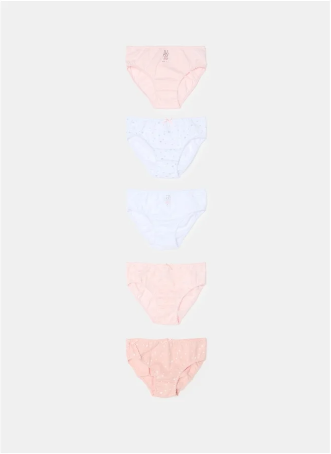 Ovs Five-pack briefs with bow and pattern