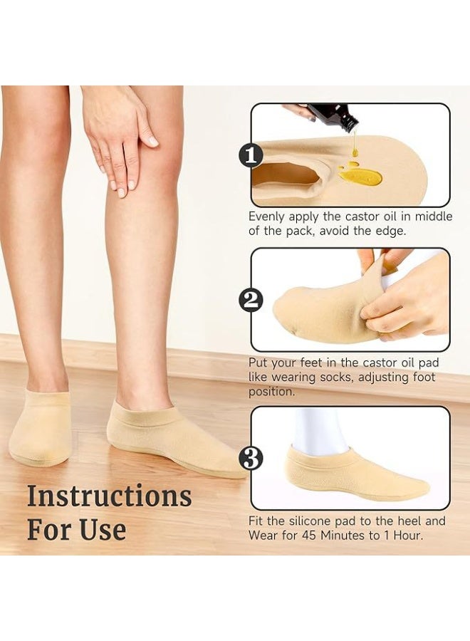 general Castor oil foot cover is suitable for feet Castor oil pack set is suitable for feet and feet tingling feet cracking - Image 2