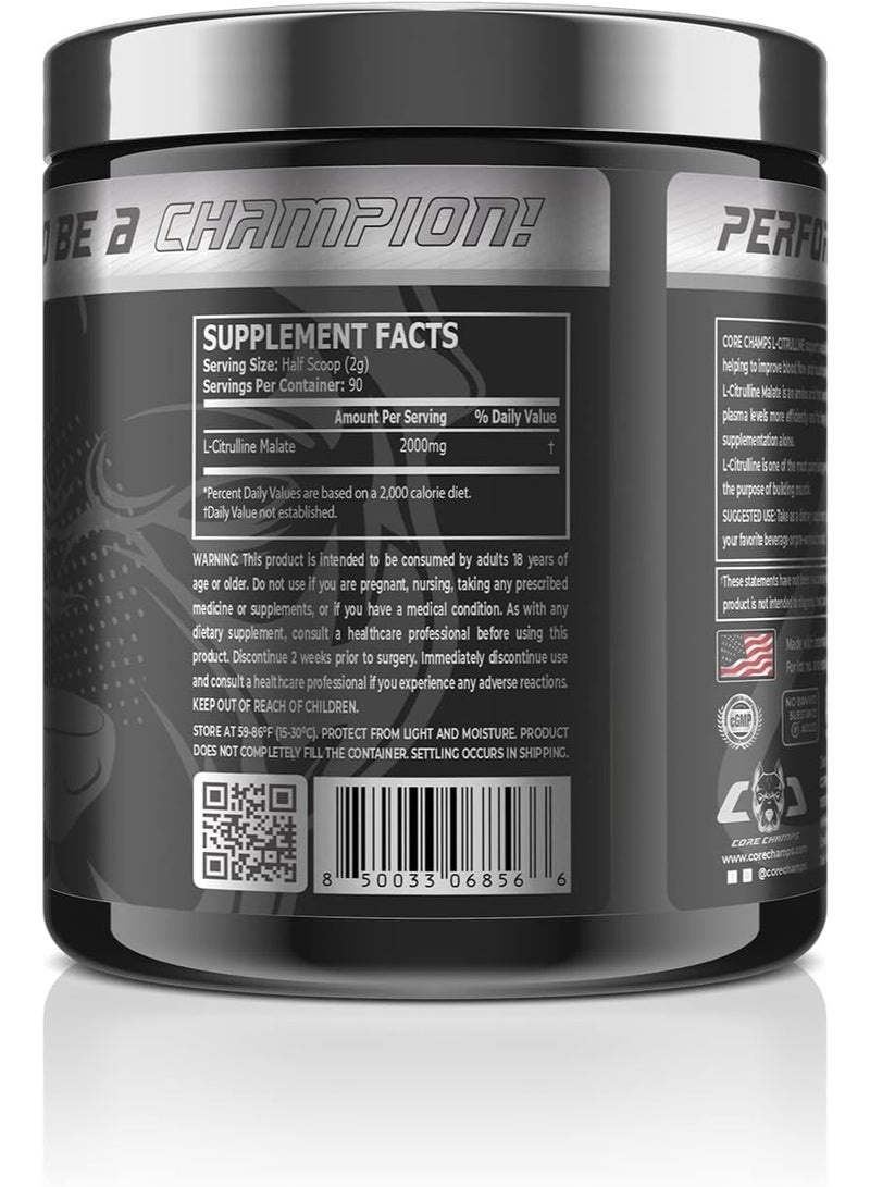 CORE CHAMPS L-Citrulline – 180 g | Pre-Workout Amino Acid for Nitric Oxide Support, Muscle Pump & Endurance - Image 3