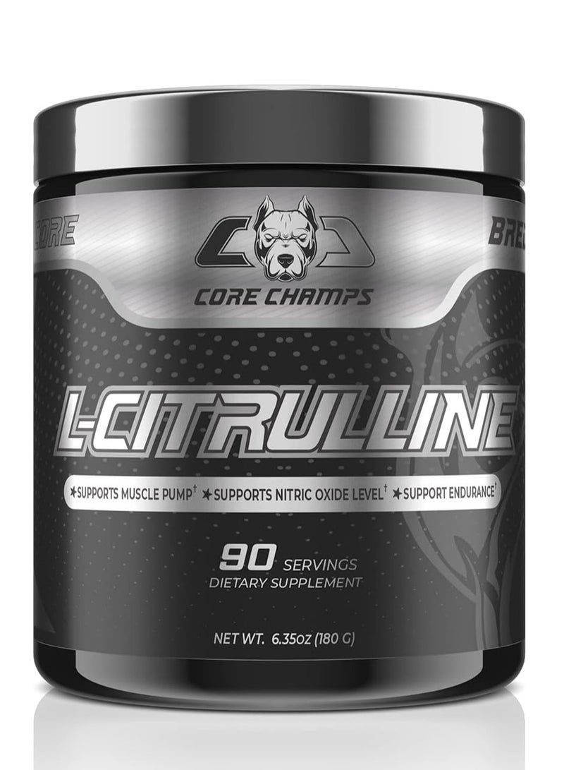 CORE CHAMPS L-Citrulline – 180 g | Pre-Workout Amino Acid for Nitric Oxide Support, Muscle Pump & Endurance - Image 1