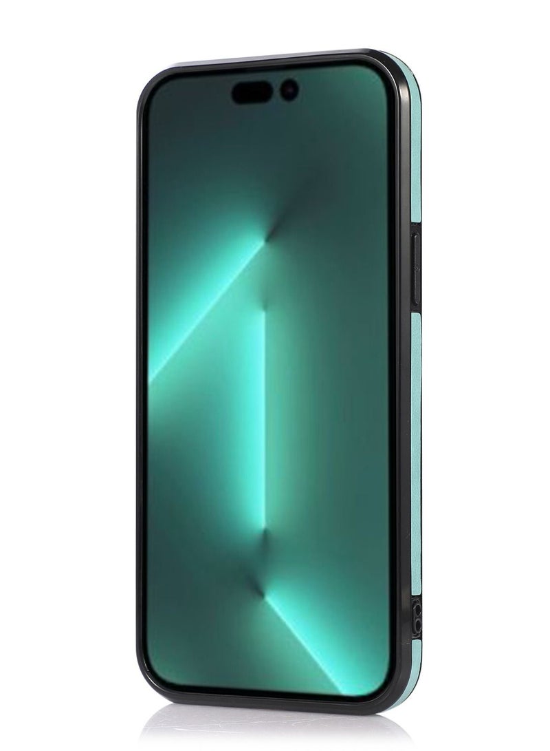 Suteni Back Cover Leather Hidden Card Slots Phone Case for iPhone - Image 2