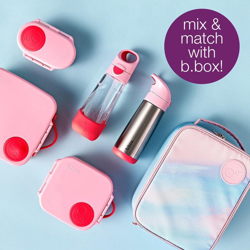 B.Box Big Kids Tritan™ Drink Bottle with Straw | Leakproof Push Button Lid | Ergonomic Triangle Grip | BPA-Free Reusable Water Bottle for School Kids | 600ml-Lilac Pop - Image 5