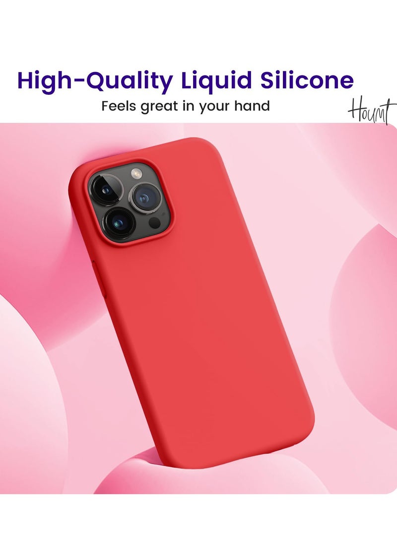 Houmt iPhone 15 Pro Max Case 6.7" Slim Liquid Silicone Soft Gel Rubber with 2X iPhone 15 Pro Max Screen Protector Shockproof Protective Phone Case Anti-Scratch Microfiber Lining for Apple iPhone 15 Pro Max  - Image 3