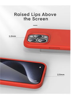 Houmt iPhone 15 Pro Max Case 6.7" Slim Liquid Silicone Soft Gel Rubber with 2X iPhone 15 Pro Max Screen Protector Shockproof Protective Phone Case Anti-Scratch Microfiber Lining for Apple iPhone 15 Pro Max  - Image 5