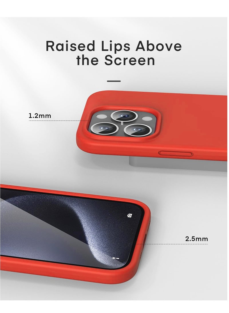 Houmt iPhone 15 Pro Max Case 6.7" Slim Liquid Silicone Soft Gel Rubber with 2X iPhone 15 Pro Max Screen Protector Shockproof Protective Phone Case Anti-Scratch Microfiber Lining for Apple iPhone 15 Pro Max  - Image 5