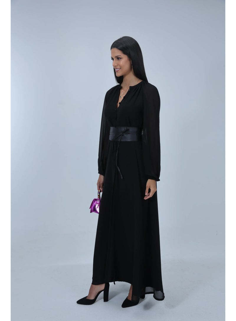 Etta Camilla, Women's Long Sleeve Maxi Shirt Dress - Image 3