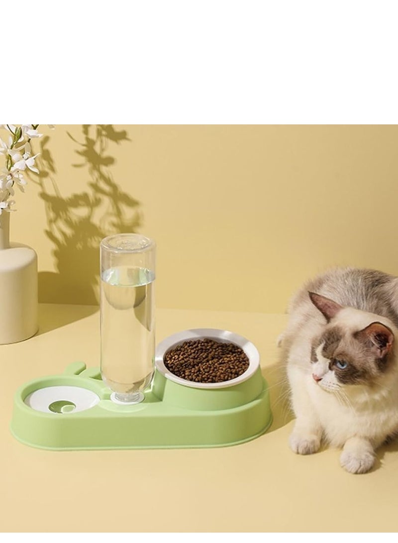 Automatic Cats Food Bowl 2 in 1 Pet Food Feeders with Automatic Water Bottle Bowl Double Bowl - Image 5