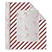WERNNSAI Christmas Wrapping Paper Roll 1 Roll 17x 33 ft Silver Candy Cane Wrapping Paper for Kids Red Stripe Gift Wrap Paper for Christmas Holiday Gift Wrap Party Supplies - Image 1