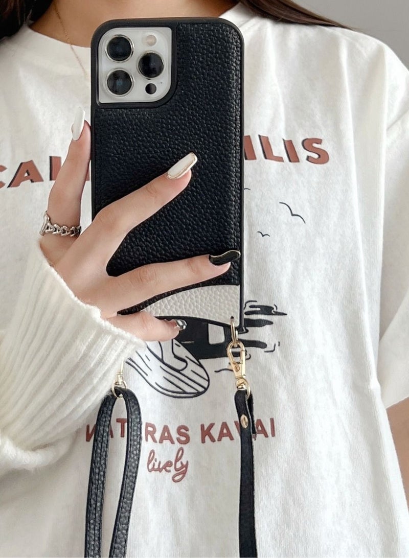 Suteni Color Block Back Cover Card Slots Leather Phone Case for iPhone - Image 2