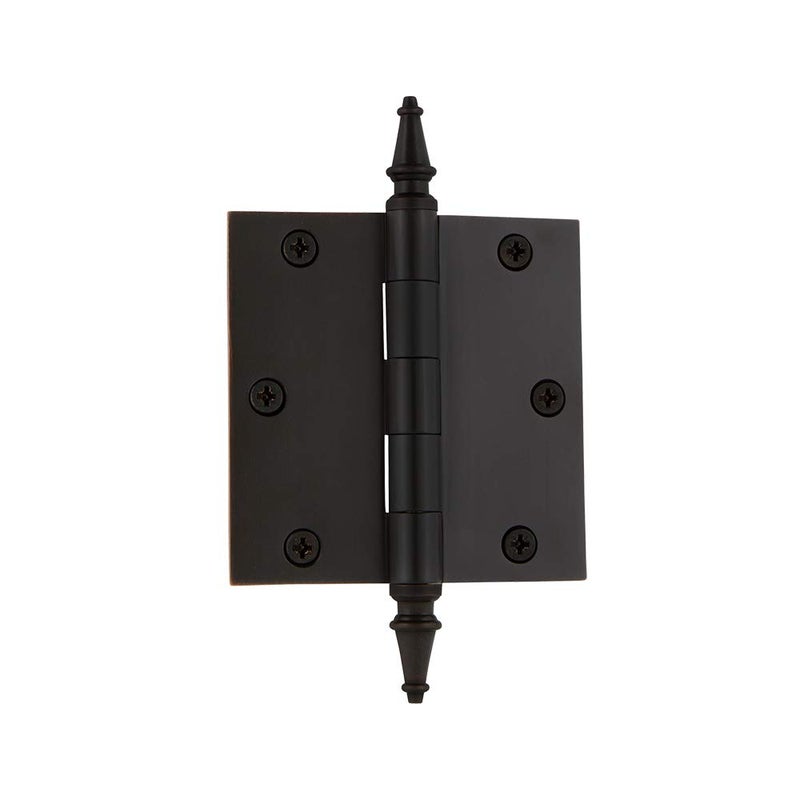 Nostalgic Warehouse Steeple Tip Residential Door Hinge with Square Corners