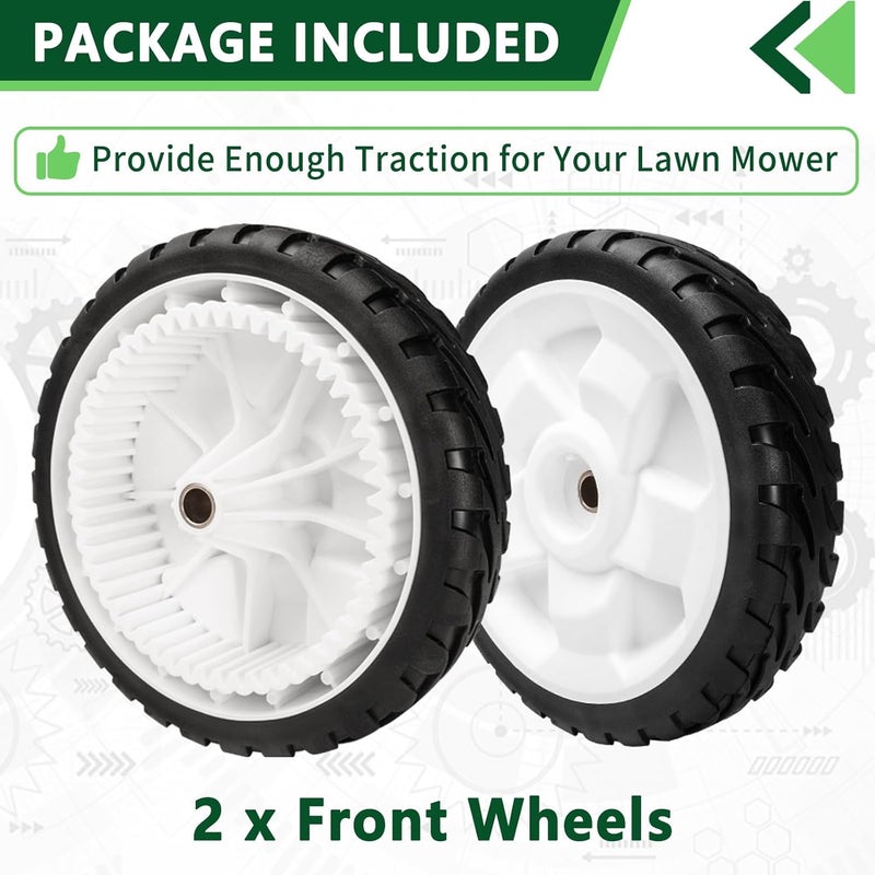 TENGMUJX 2 Pack 8" Front Drive Wheels Fit for Toro 20330 20331 20339 20371 Self Propelled Mower FWD 22" Recycler Replaces OEM Toro 119-0311 137-4832 115-2878 Stens 205-360 - Image 5