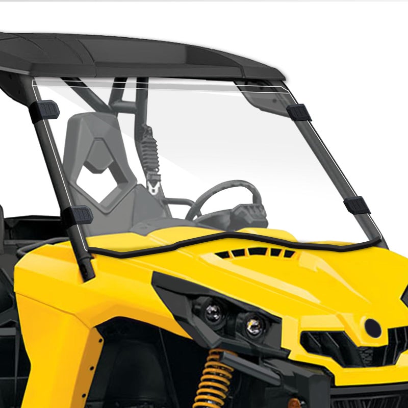 StarknightMT 20112020 Commander Full Windshield UTV Front Windshield Compatible with Can Am Commander 800 and Commander1000 2011 2012 2013 2014 2015 2016 2017 2018 2019 2020