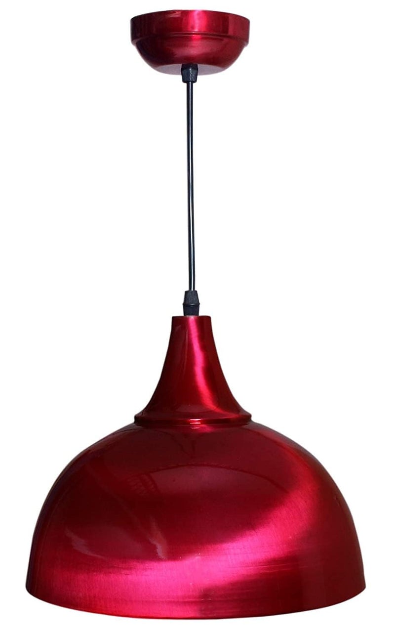 kinis 10 Inch Bowl Decorative Hanging Lamp/Pendant Lamp/Ceiling Light to Décor Home/Living Room/Bedroom/Office/Dining/Cafe/Restaurants, Maroon (Pack of 1, with Bulb) - Image 3
