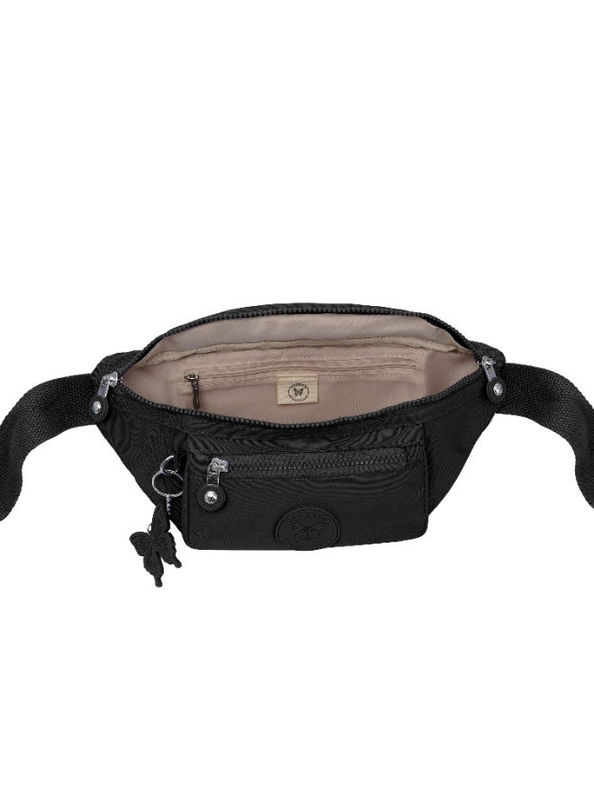 حقيبة خصر – مقاومة للماء، حزام قابل للتعديل، جيوب متعددة – أسود – BSD-KP021