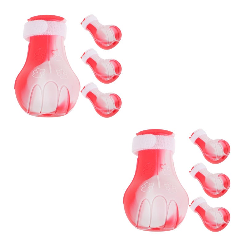 8 Pcs Cat Boots for Cats Multipurpose Cat Boots Cat Bath Feet Covers Cat Nail Covers - Image 1