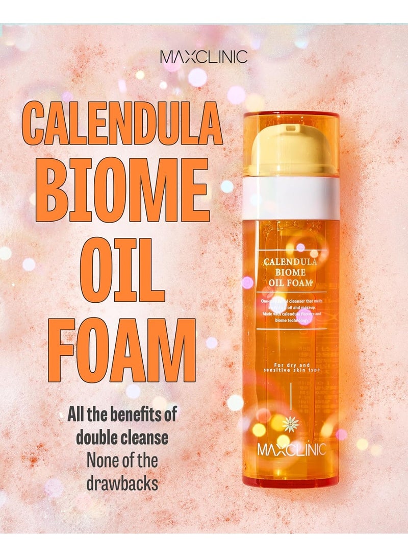 maxclinic [K-Beauty] Calendula Biome Oil to Foam - All-in-One Korean Face Wash OilBased Foaming Facial Cleanser - Hydrating, Moisturizing & Soothing Makeup Deep Cleansing Oil for All Skin Types (3.88 fl oz) - Image 2