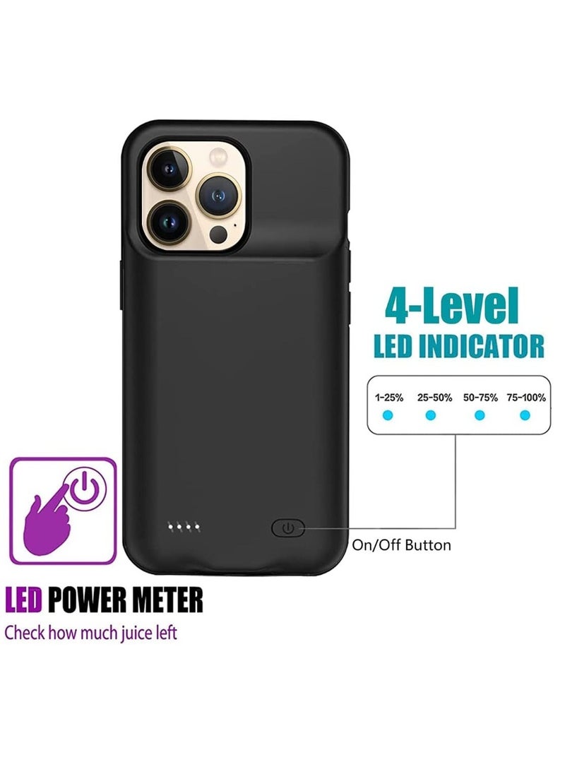 ELTRAZONE Protective Battery Case Cover For Apple iPhone 13 Pro Max 4500mAh Black  - Image 2