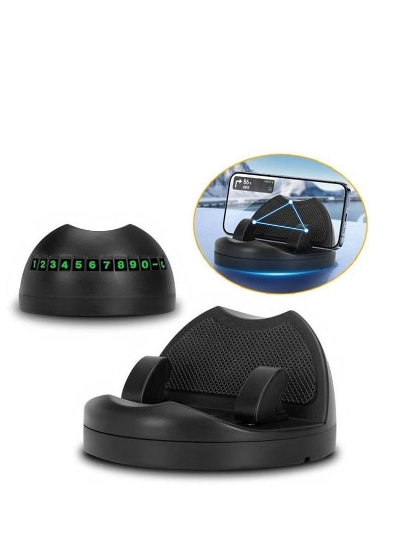 Plan A Car Phone Holder with Invisible Strong Adhesive, Dashboard Mount with Emergency Phone Number – Suitable for All Smartphones, Anti-Slip Design - Image 3