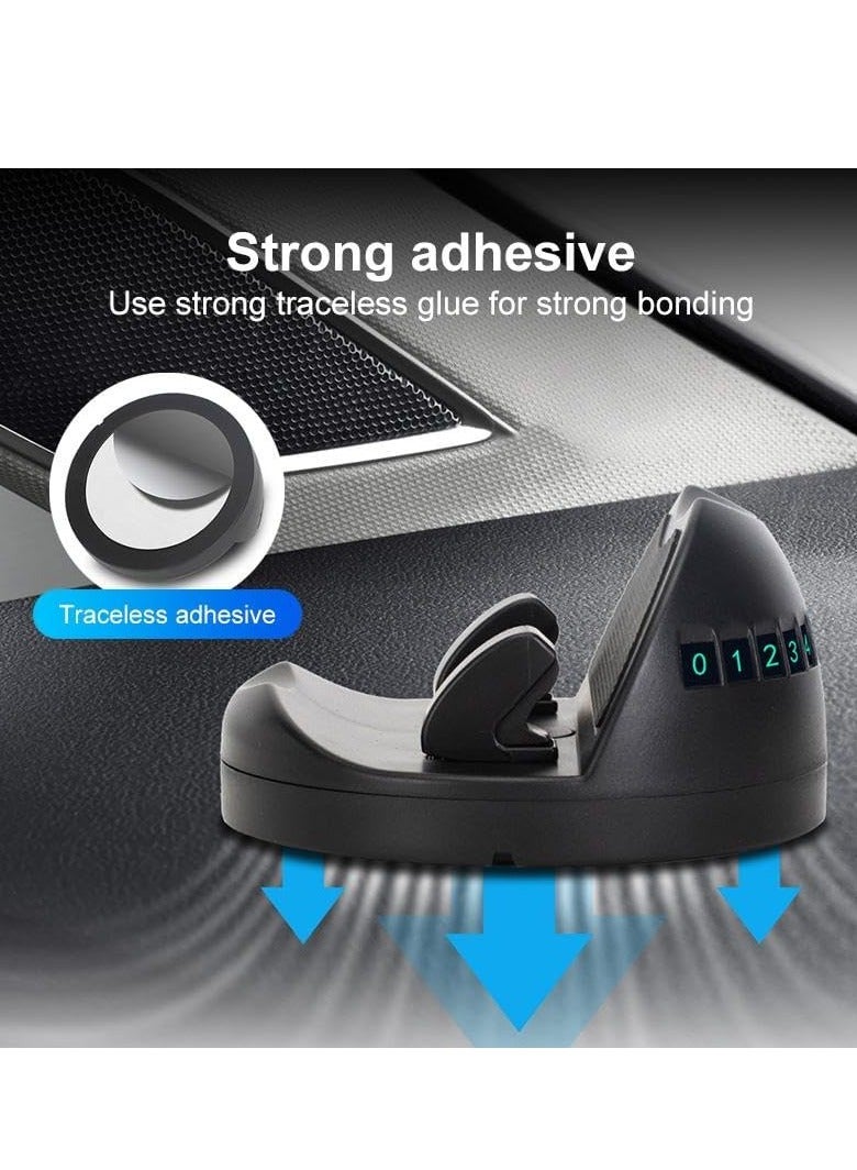 Plan A Car Phone Holder with Invisible Strong Adhesive, Dashboard Mount with Emergency Phone Number – Suitable for All Smartphones, Anti-Slip Design - Image 4
