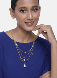 Just Peachy Just Peachy Gold-Plated Layered Chain Necklace – Multi-Layered Elegance, Lightweight & Comfortable, Hypoallergenic Jewelry for Women, Perfect for Casual & Formal Occasions, Durable & Chic  - Image 2