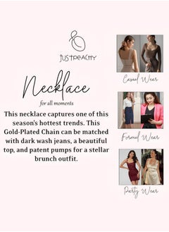 Just Peachy Just Peachy Gold-Plated Layered Chain Necklace – Multi-Layered Elegance, Lightweight & Comfortable, Hypoallergenic Jewelry for Women, Perfect for Casual & Formal Occasions, Durable & Chic  - Image 5