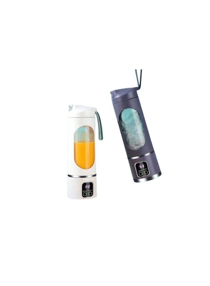 MOXOM HS-860 Portable Blender, Personal Blender, Fruit Blender, Leak Proof Juicer, safety approved, dual functional, charging display with rechargeable battery [1300mah], Ice Crusher with Stainless Steel Blades, home and outdoor. - Image 1