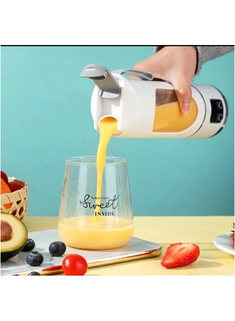 MOXOM HS-860 Portable Blender, Personal Blender, Fruit Blender, Leak Proof Juicer, safety approved, dual functional, charging display with rechargeable battery [1300mah], Ice Crusher with Stainless Steel Blades, home and outdoor. - Image 2