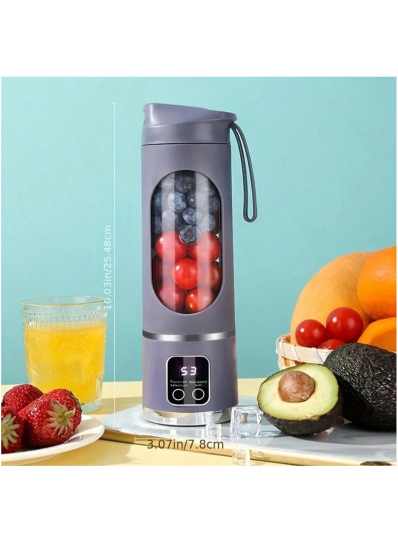 MOXOM HS-860 Portable Blender, Personal Blender, Fruit Blender, Leak Proof Juicer, safety approved, dual functional, charging display with rechargeable battery [1300mah], Ice Crusher with Stainless Steel Blades, home and outdoor. - Image 5