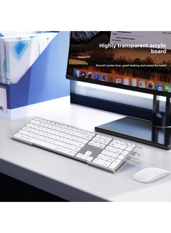 Ergonomic Keyboard Stand Elevated Z-shaped Keyboard Stand Desktop Stand Tilt Transparent Acrylic Keyboard Holder-Color:Black Heightening Keyboard Stand - Image 2