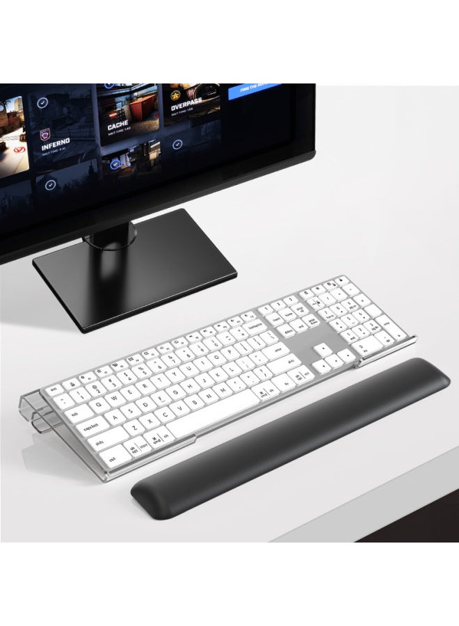 Ergonomic Keyboard Stand Elevated Z-shaped Keyboard Stand Desktop Stand Tilt Transparent Acrylic Keyboard Holder-Color:Black Heightening Keyboard Stand - Image 1