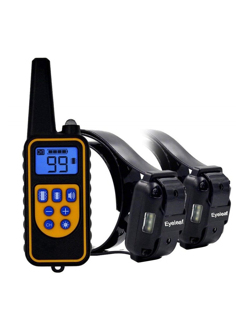 SYOSI - Dog Training Collar with Wireless Remote USB Rechargeable Collar Waterproof Home Dog Training Device Vibrating Dog Collar with Remote Control Vibration/Beep Mode Dog Barking Collar 500 Yards Range - Image 1