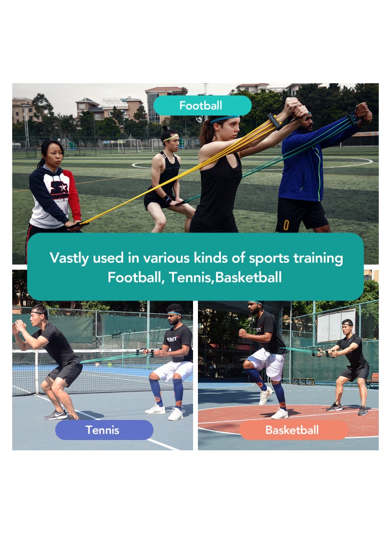 Cactus Fitness CACTUS FITNESS Latex Resistance Bands With Handles set wtih Door Anchor for Chest Arms Legs Full Body Work Out for Men And Women  - Image 4