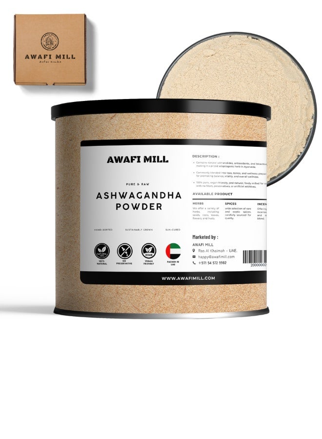 AWAFI MILL Ashwagandha Root Powder (Withania somnifera) | Finely Ground Indian Ginseng for Smoothies, Herbal Tea & Cooking Use | Earthy, Nutty Flavor -  100 g | 3.5 Oz - Image 1