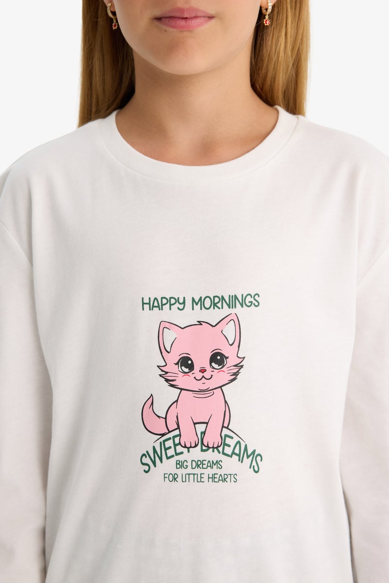 ديفاكتو طقم بيجاما بناتي كاروهات قصة عادية - قطعتين - Image 5