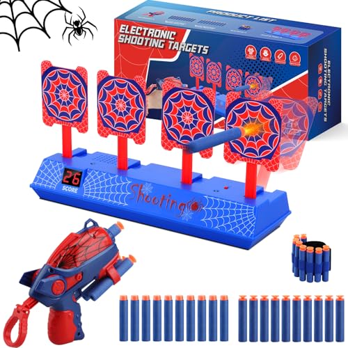 Aooess Shooting Toy for 312 Year Old Boys Spider Shooting Target Set with Foam Dart Toy Gun Spider Toys for Boys 46 Dart Guns for Kid Target Toys Shooting Game for Kids Ages 3 - Image 1